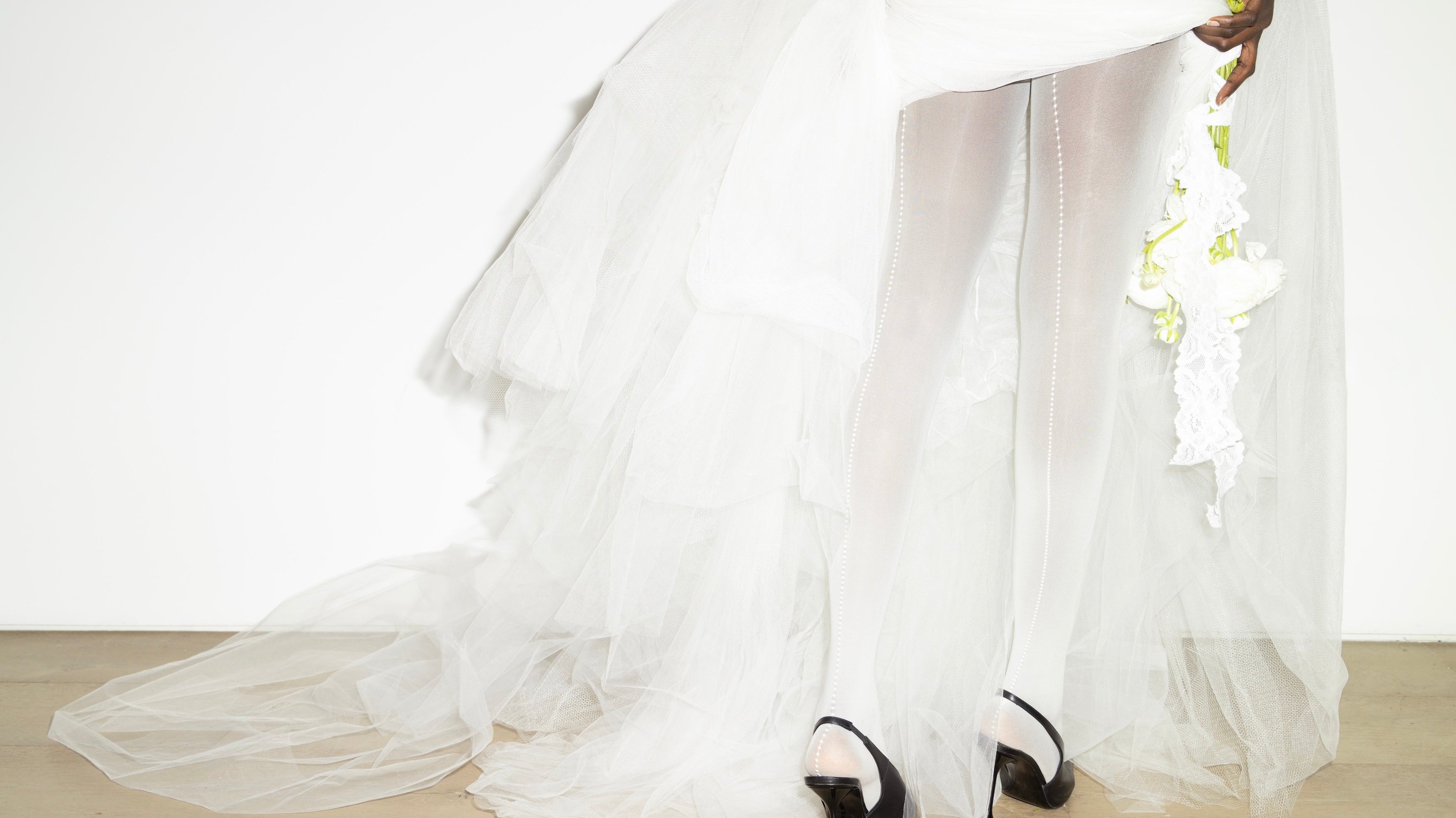 Heist Studios Pearl Back Seam bridal tights in Vintage Ivory, 35 denier with a pearl-embellished back seam