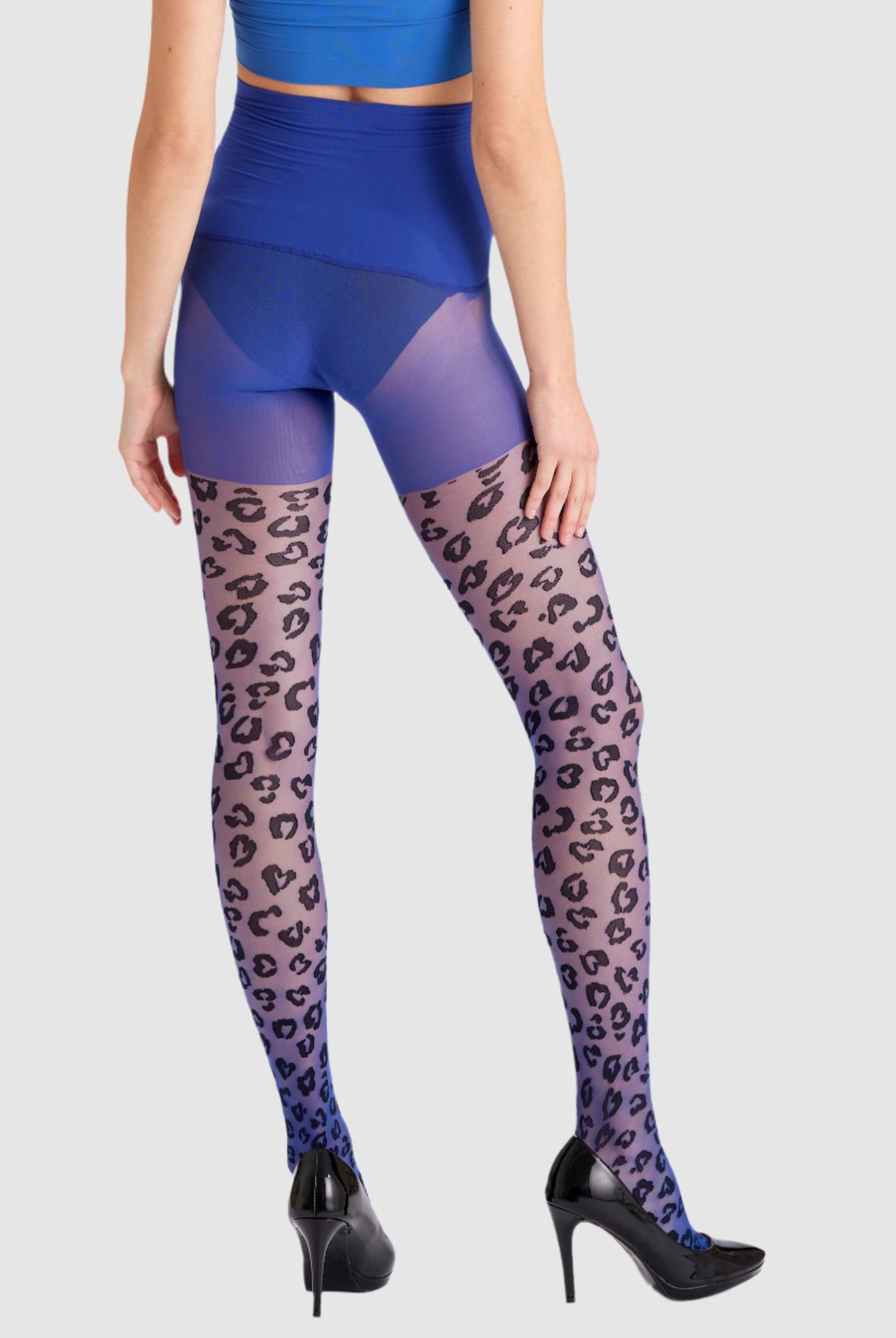 Leopard print design in Sodalite Blue