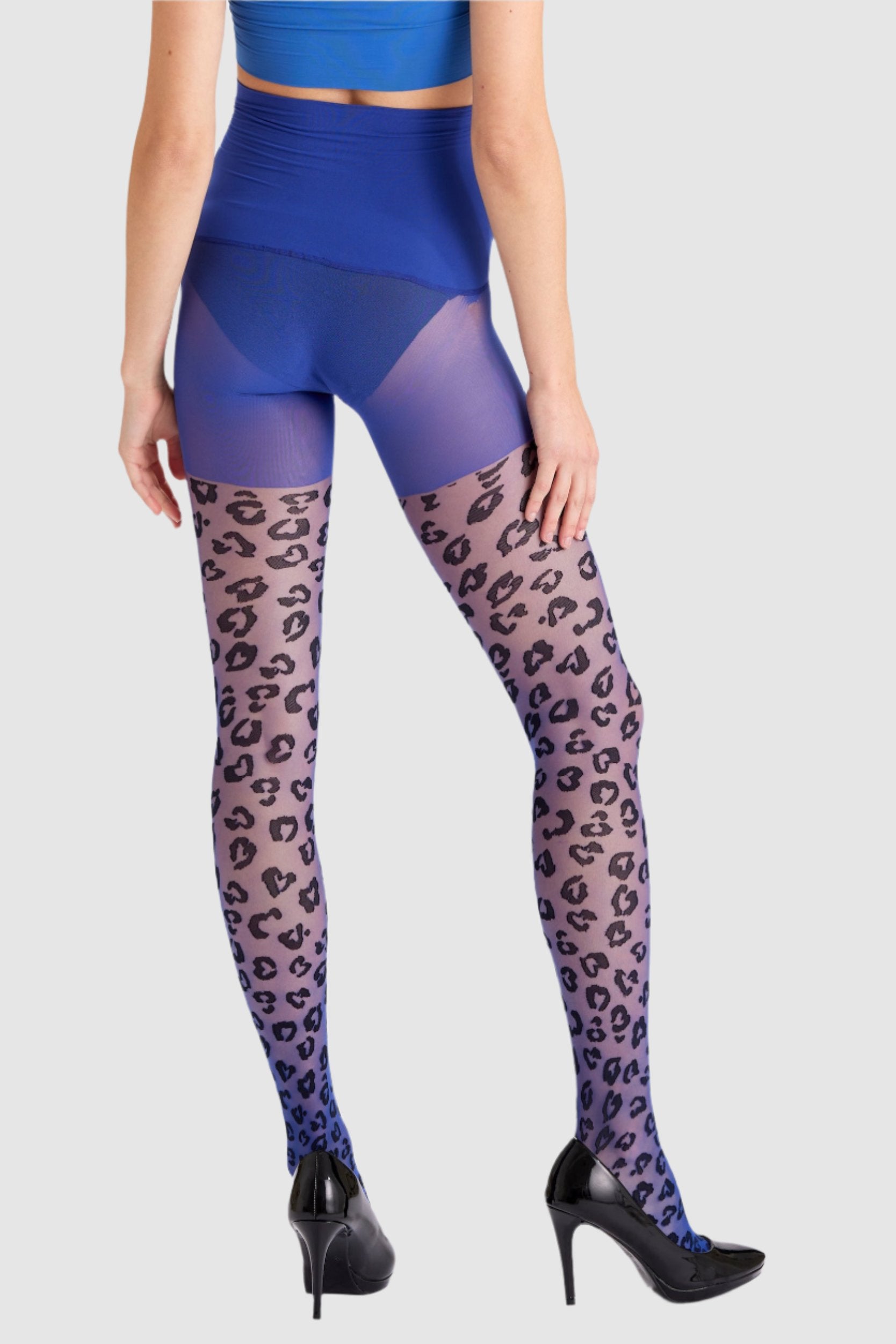 Leopard print design in Sodalite Blue