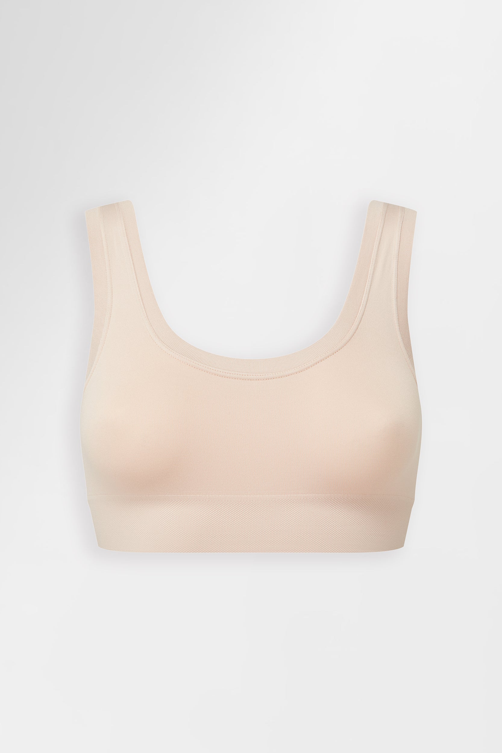 Buttery soft almond bralette, second skin fit