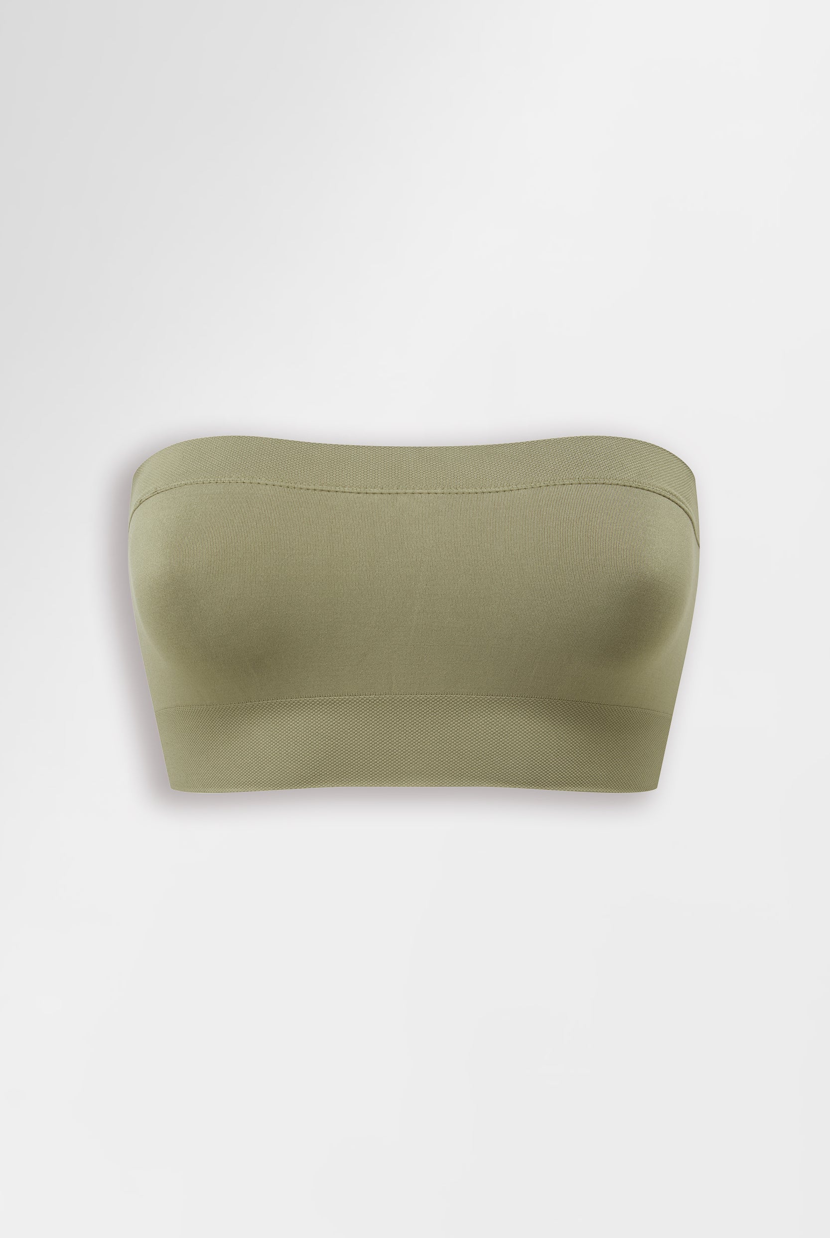 Buttery soft bandeau bra in olive