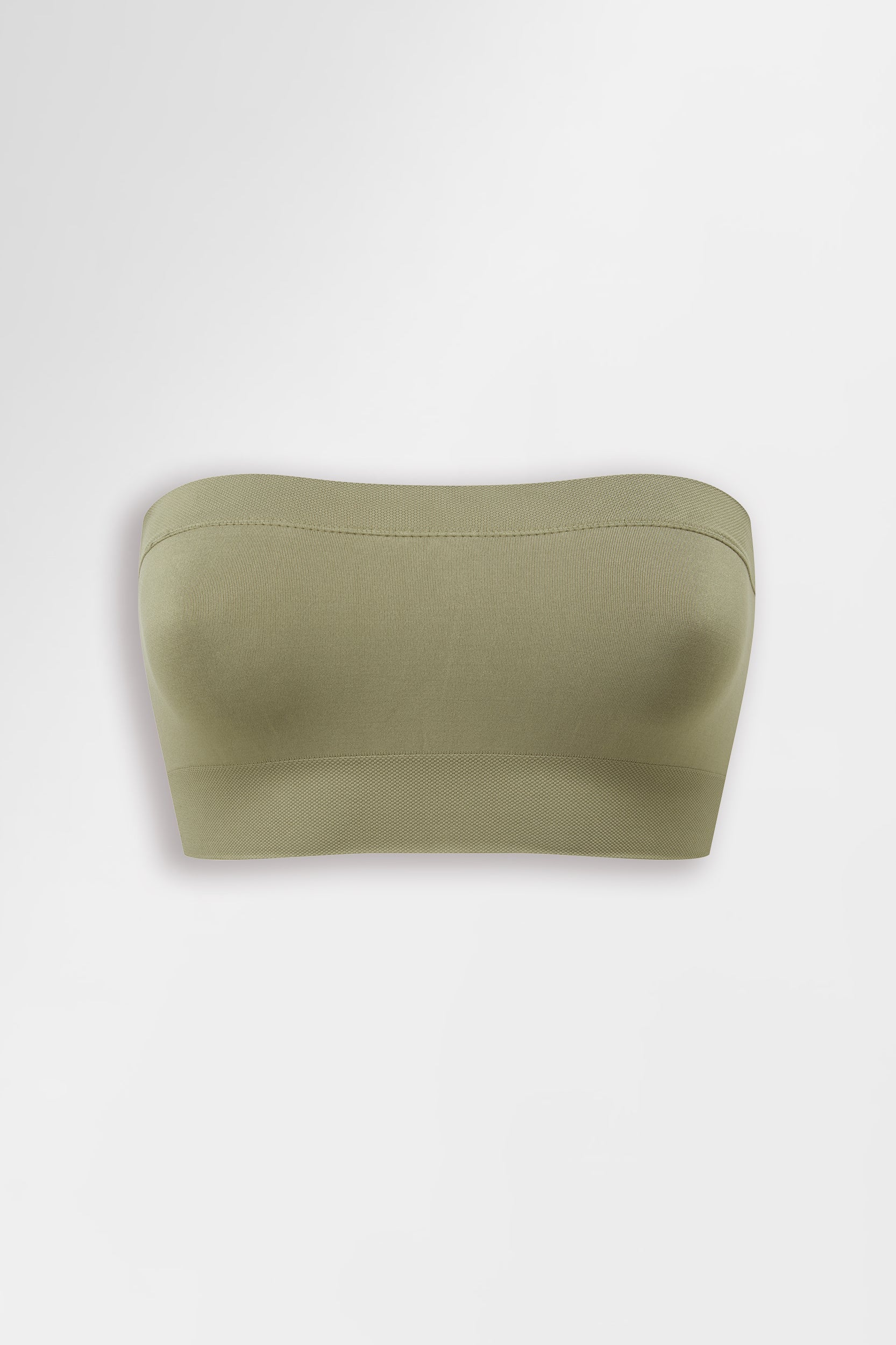 Buttery soft bandeau bra in olive