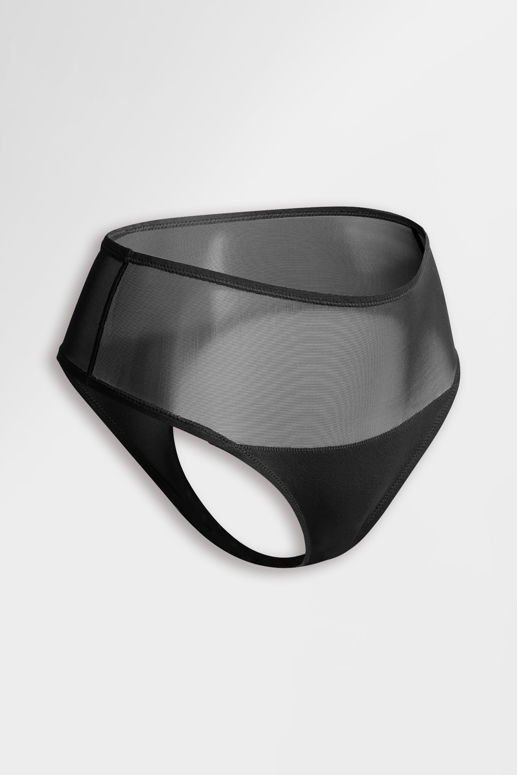 High-waisted, low-coverage thong