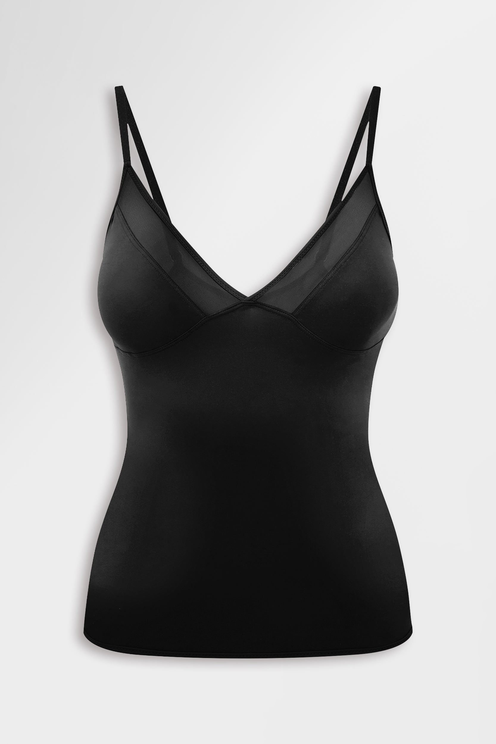 Sheer Mesh Vest top, sleek silky fabric