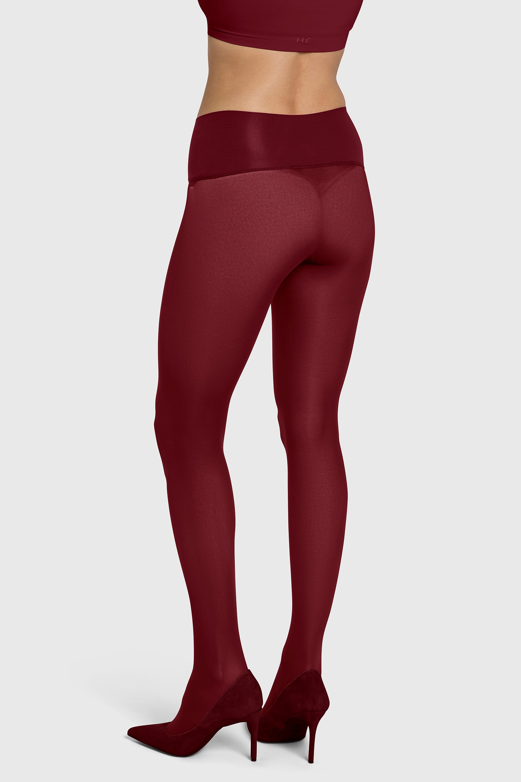 Burgundy Red opaque 80 denier tights