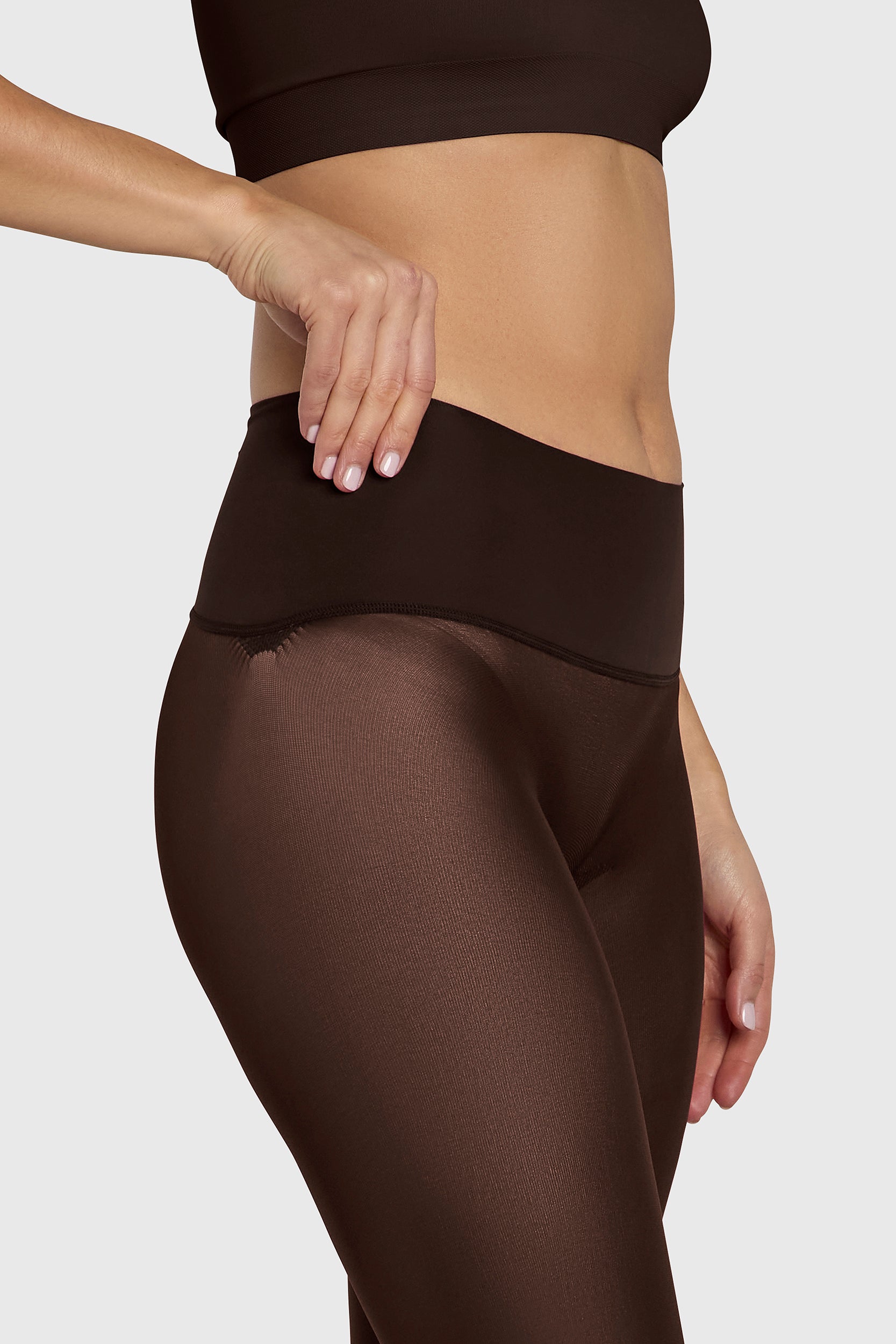 Opaque chocolate torte brown 80 denier tights