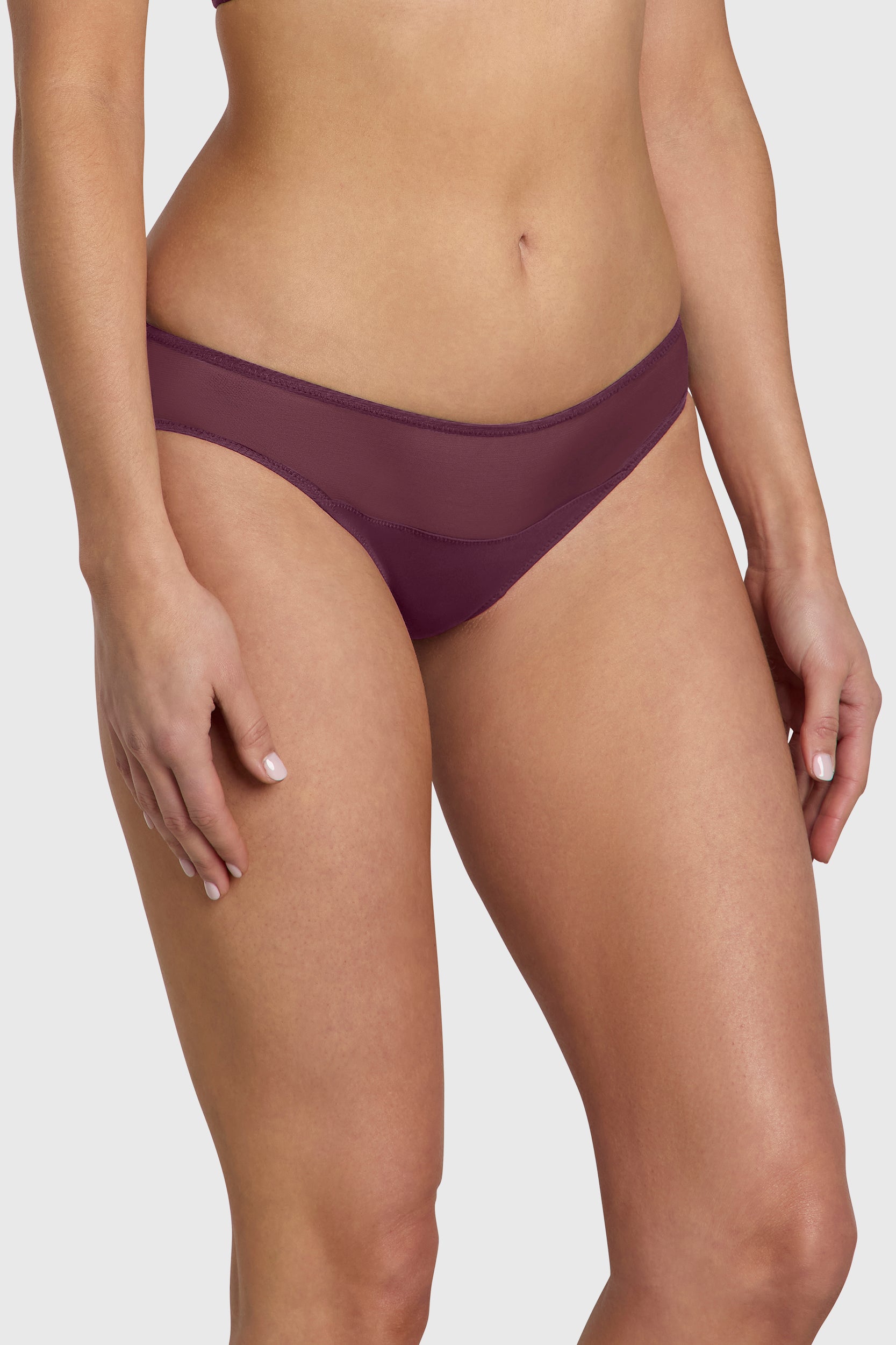 Brazilian style silhouette mid coverage brief.