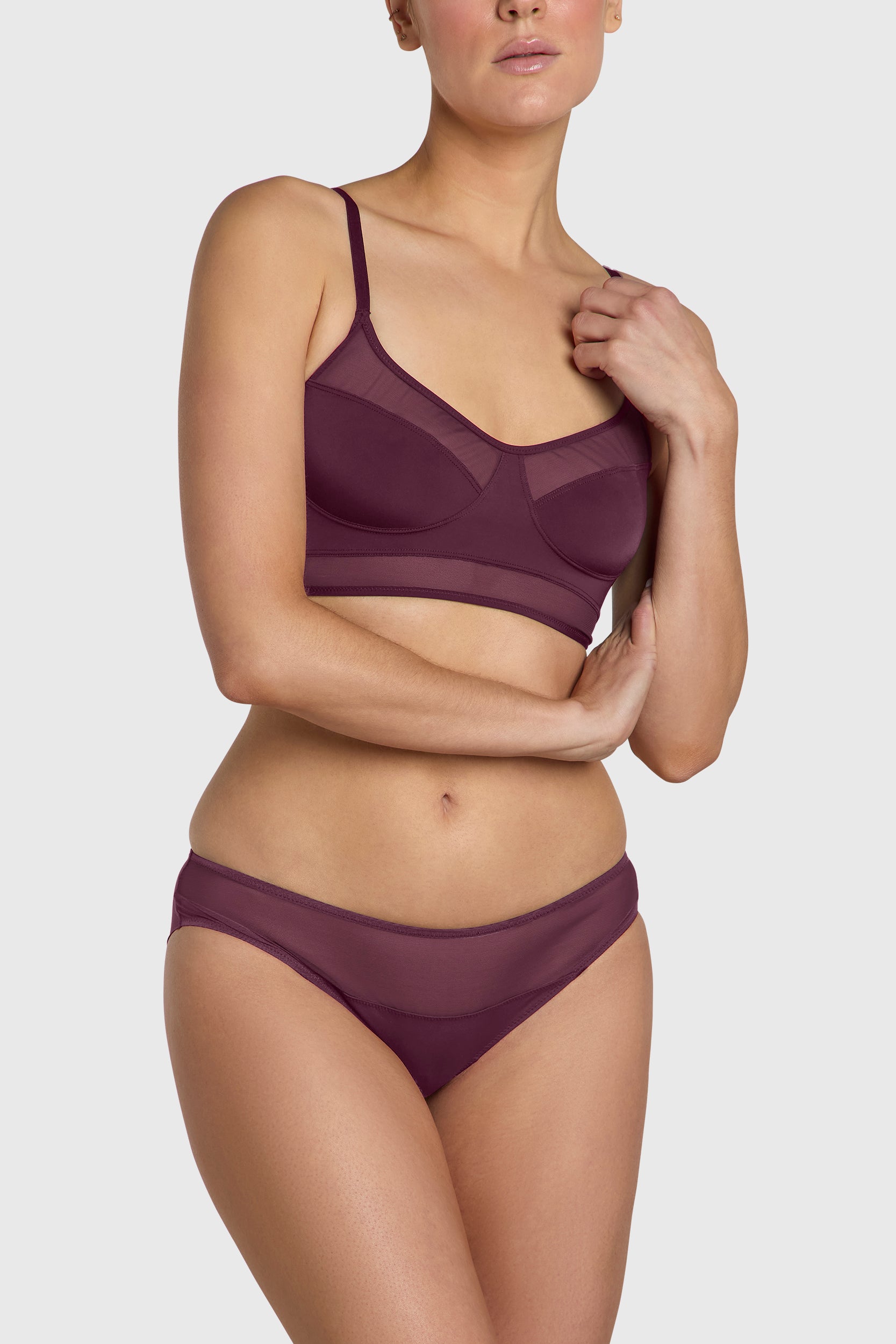 Brazilian style silhouette mid coverage brief.