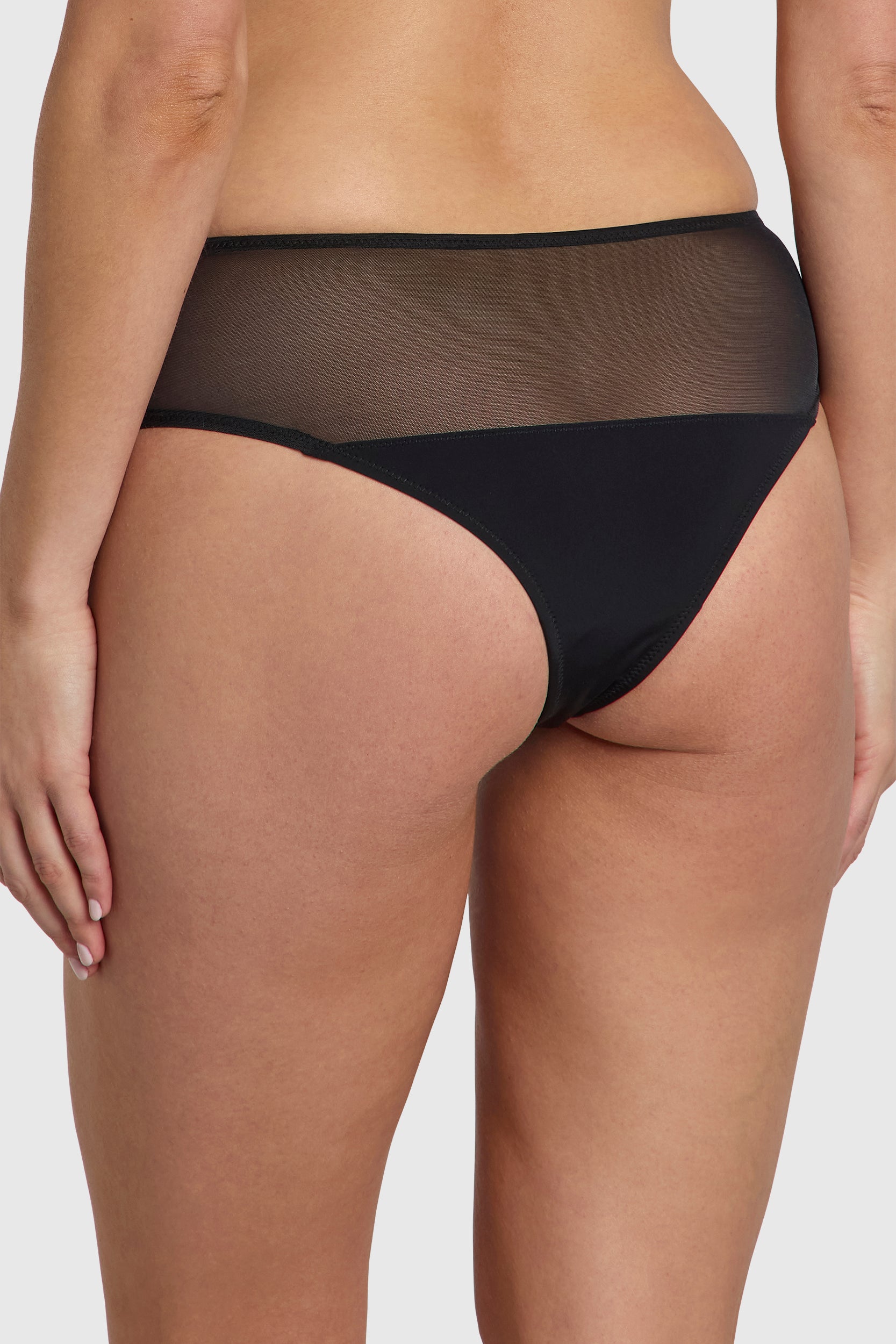 High-waisted, low-coverage thong
