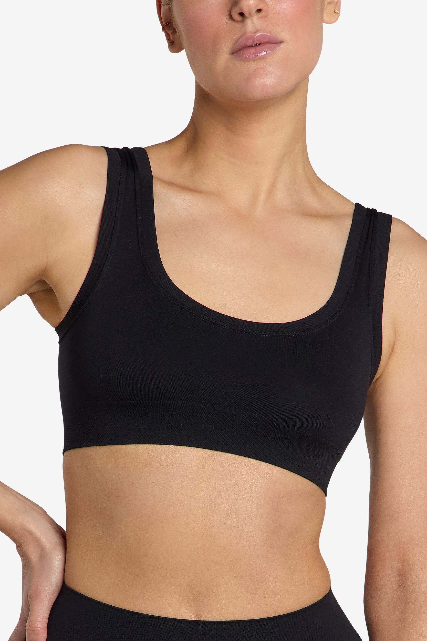 Buttery soft black bralette, second skin fit