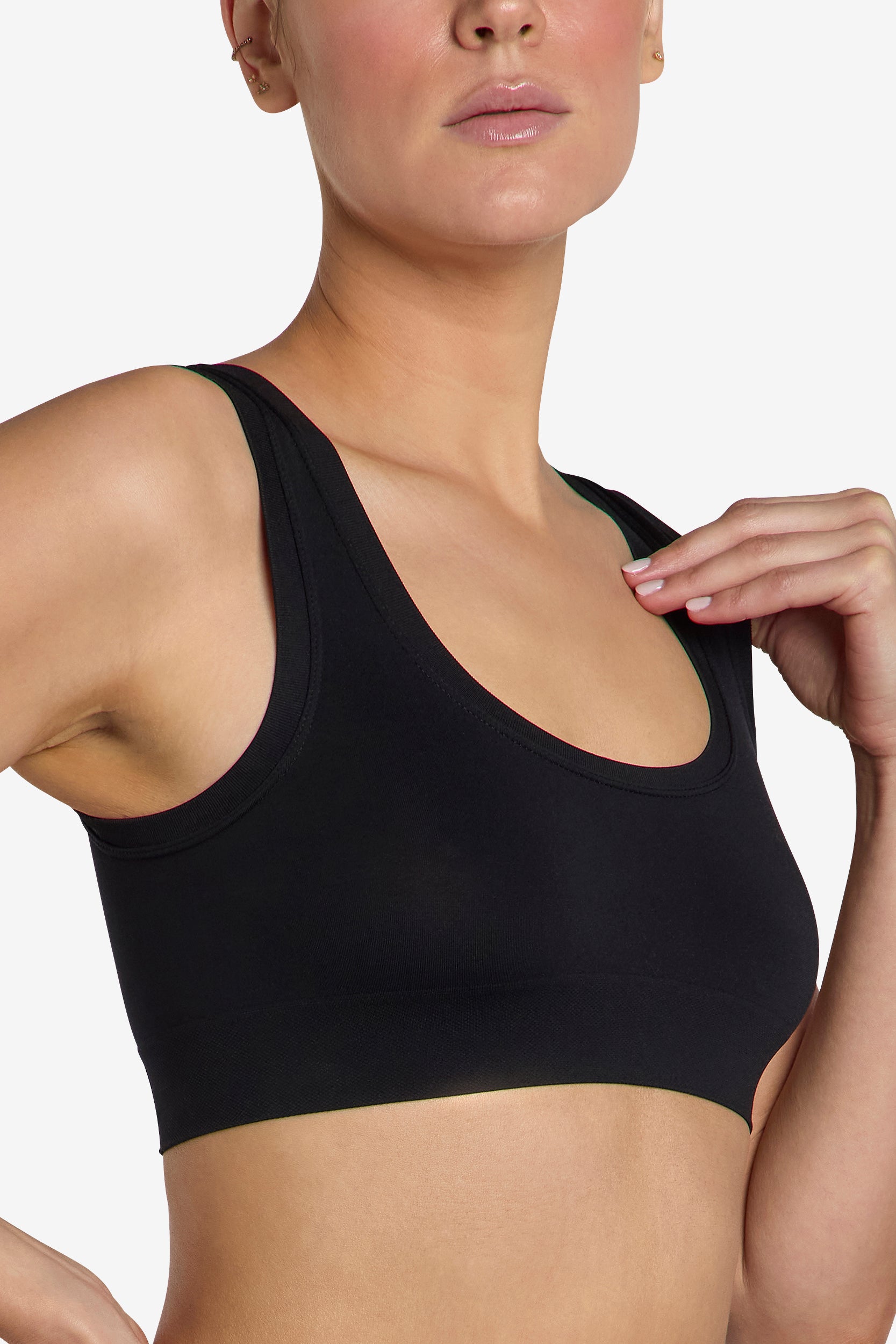 Buttery soft black bralette, second skin fit