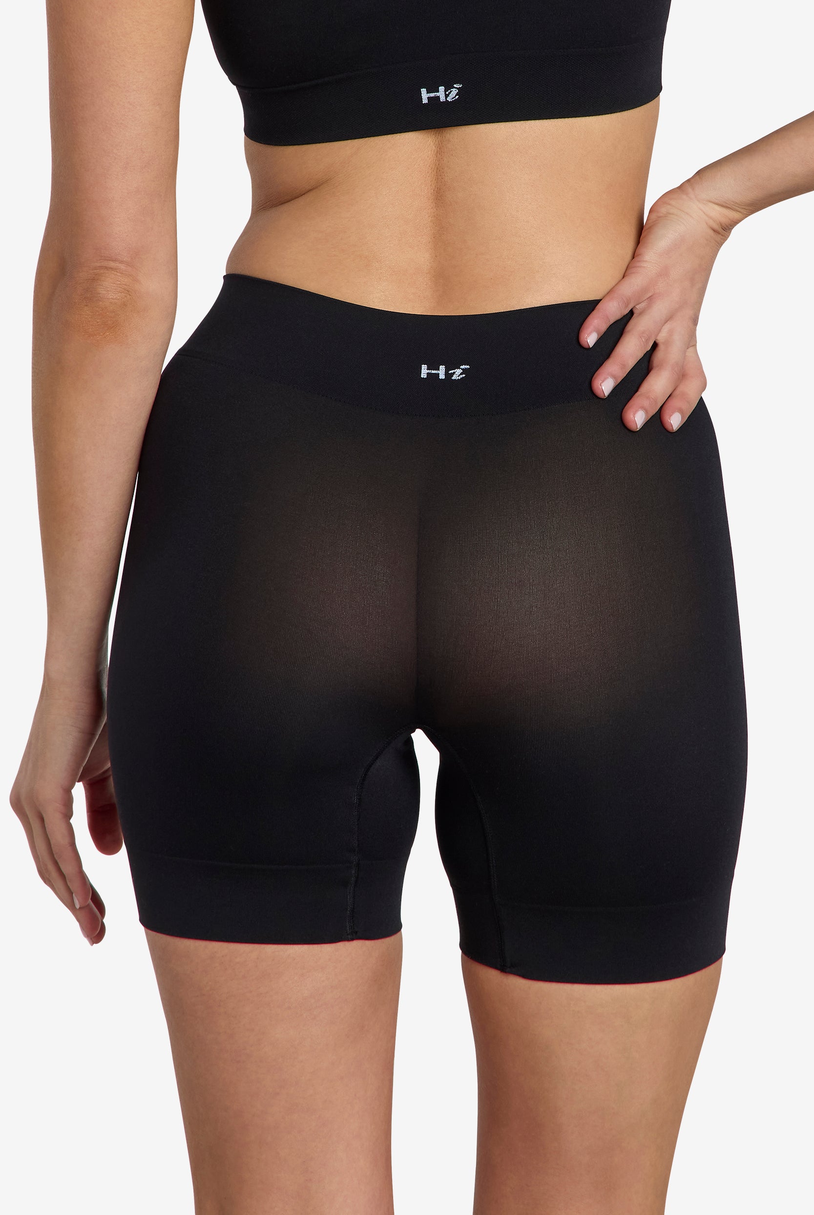Black buttery soft shorty, second skin fit.