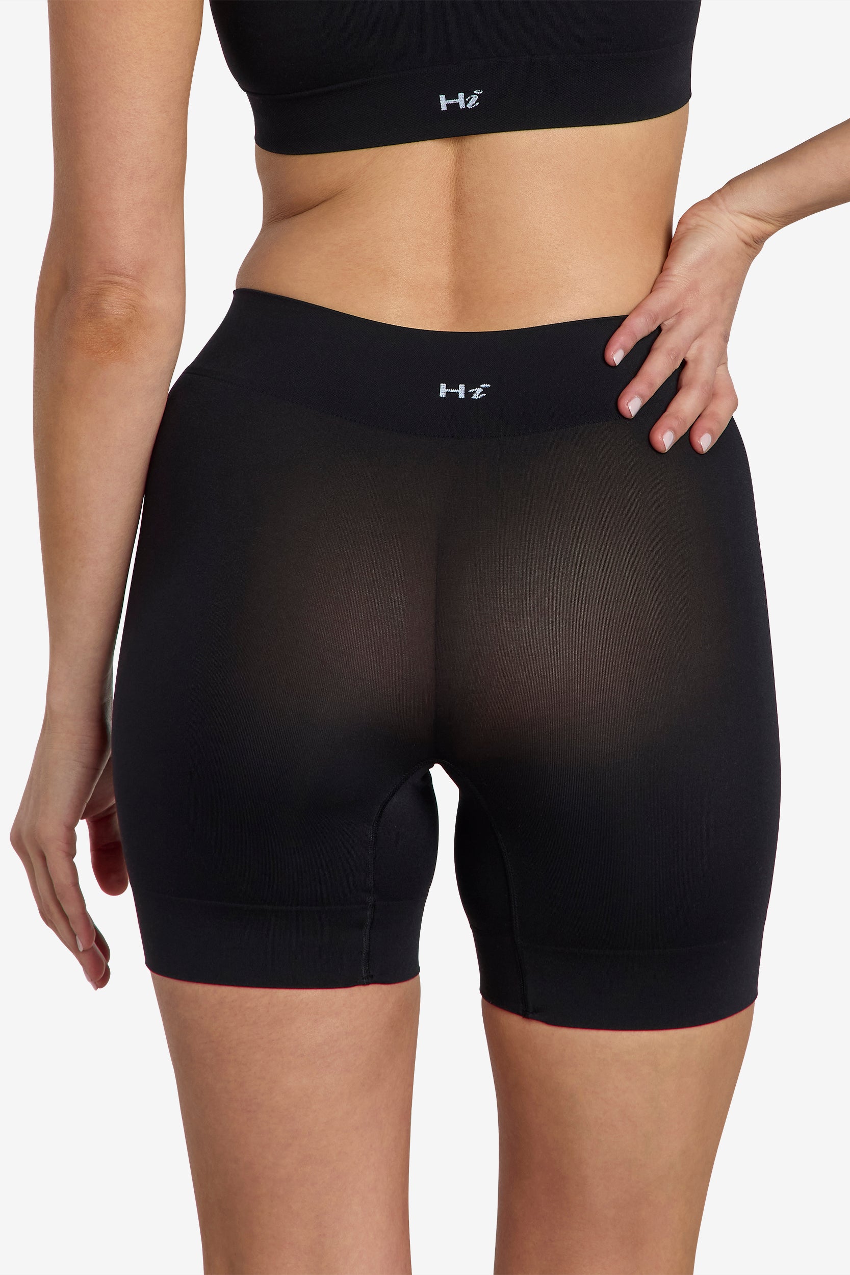 Black buttery soft shorty, second skin fit.