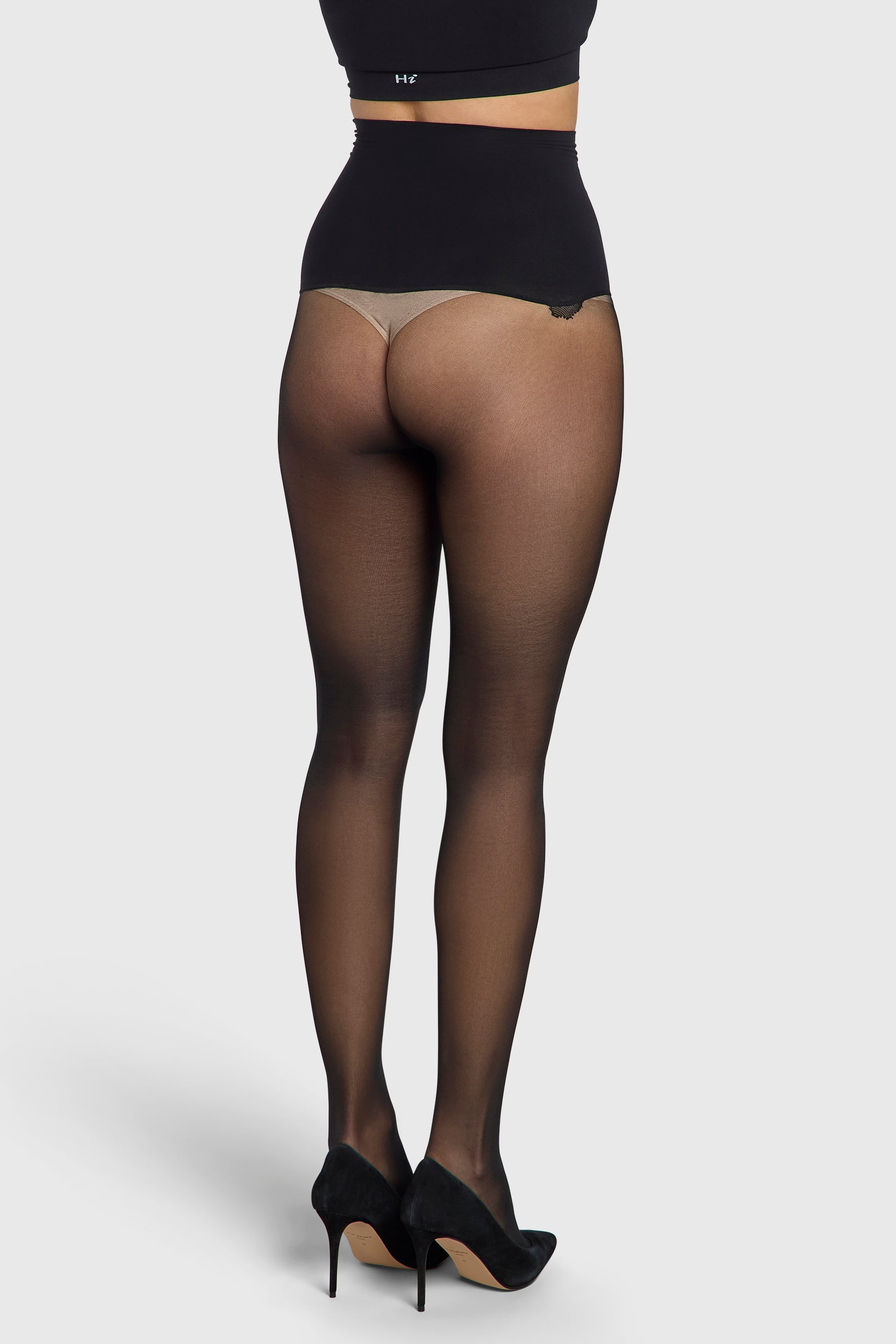 35 denier black sheer tights