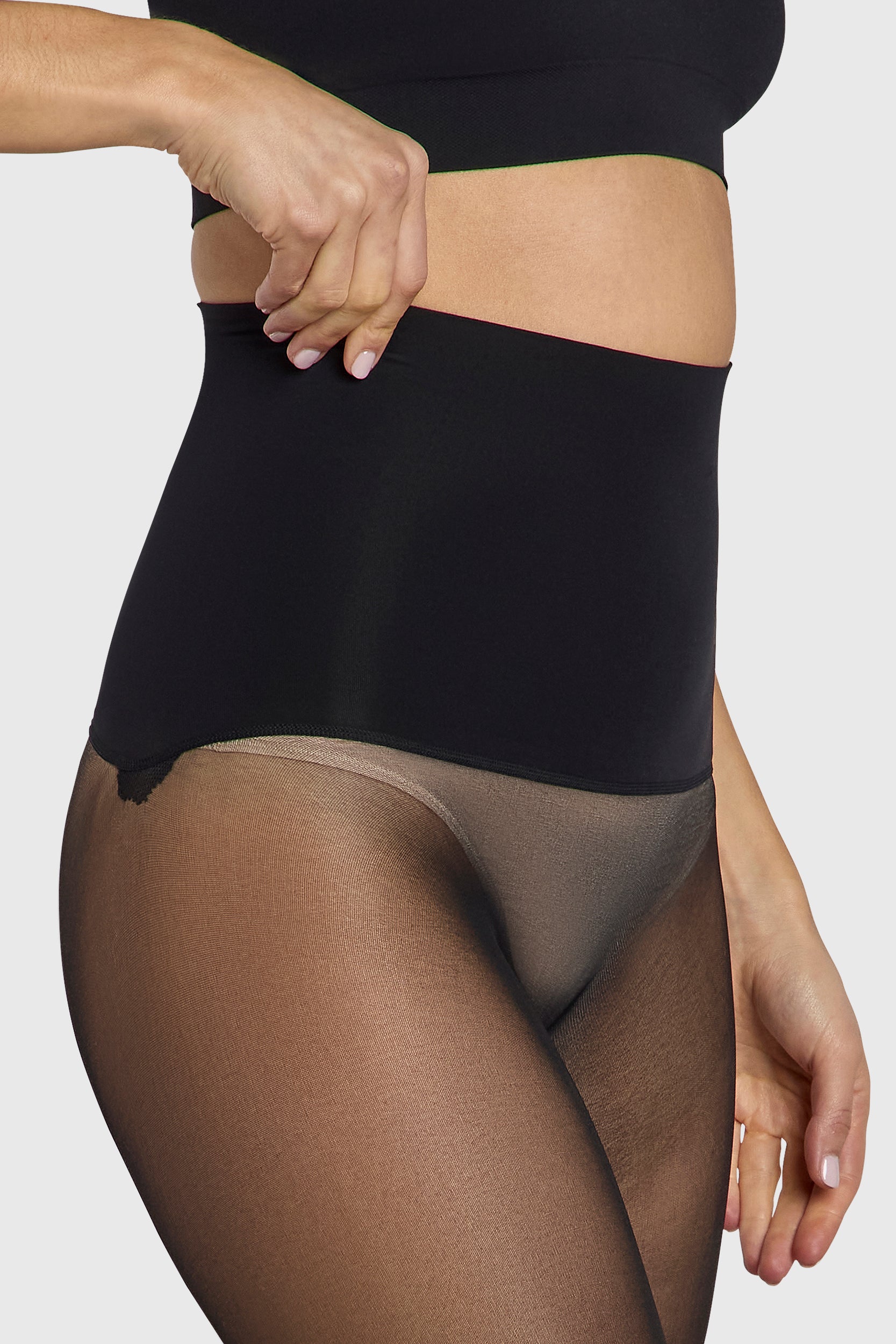 35 denier black sheer tights