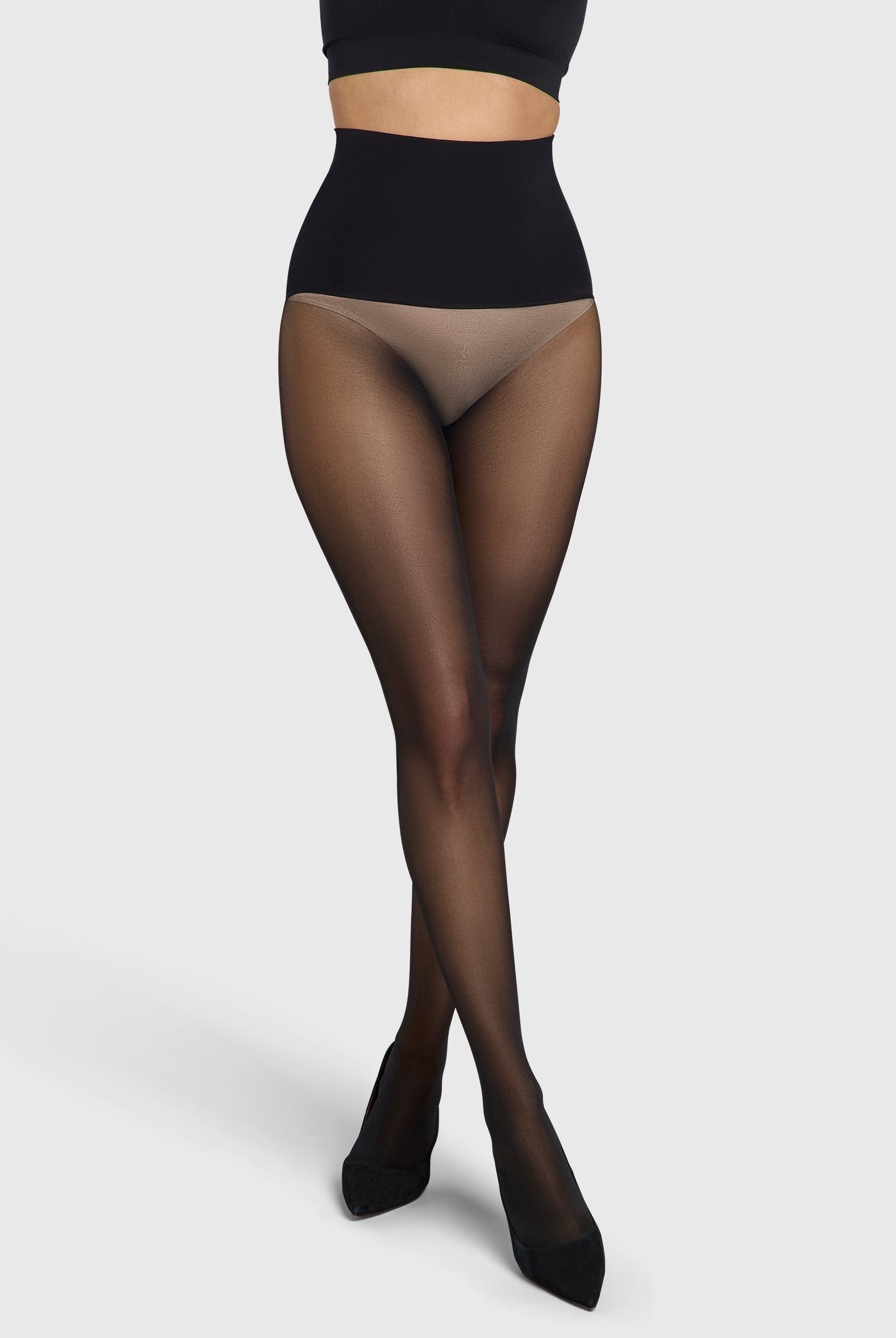 35 denier black sheer tights