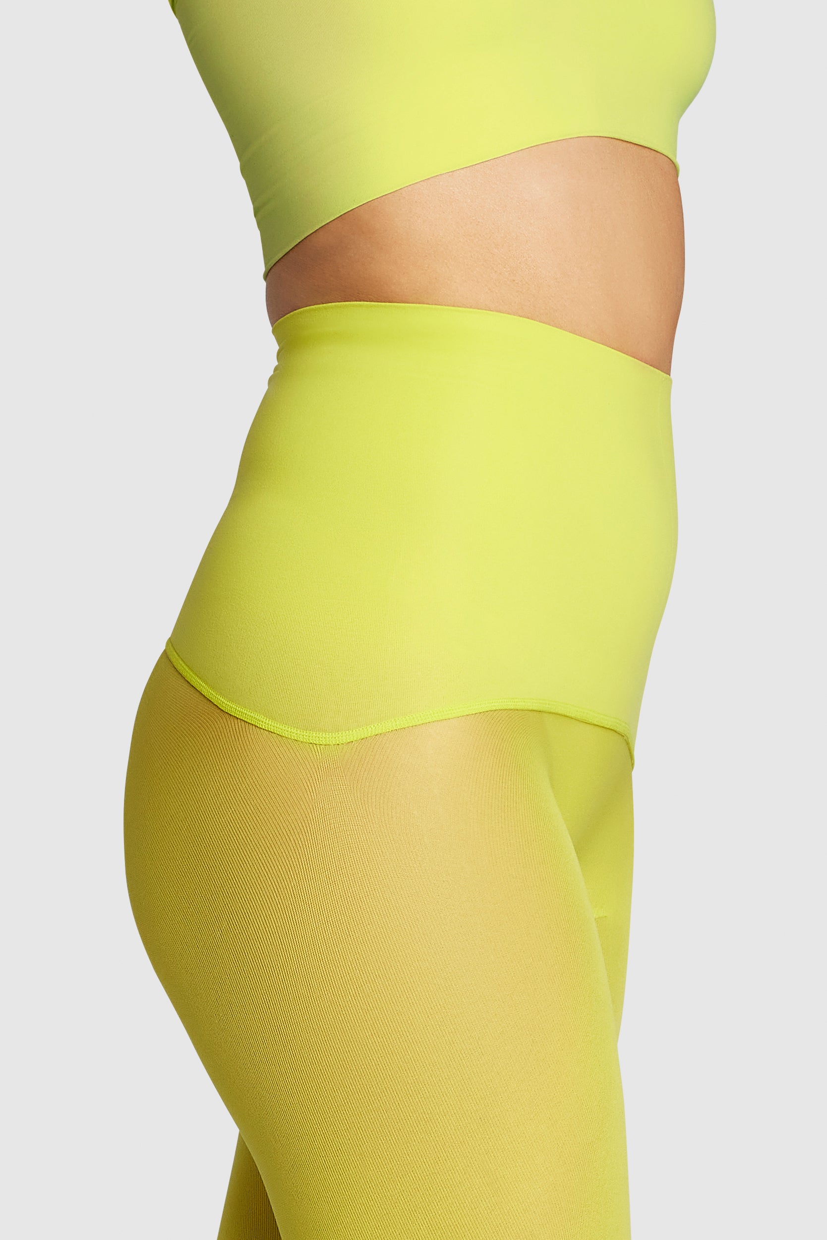 Opaque 60 denier tights in citrus neon yellow