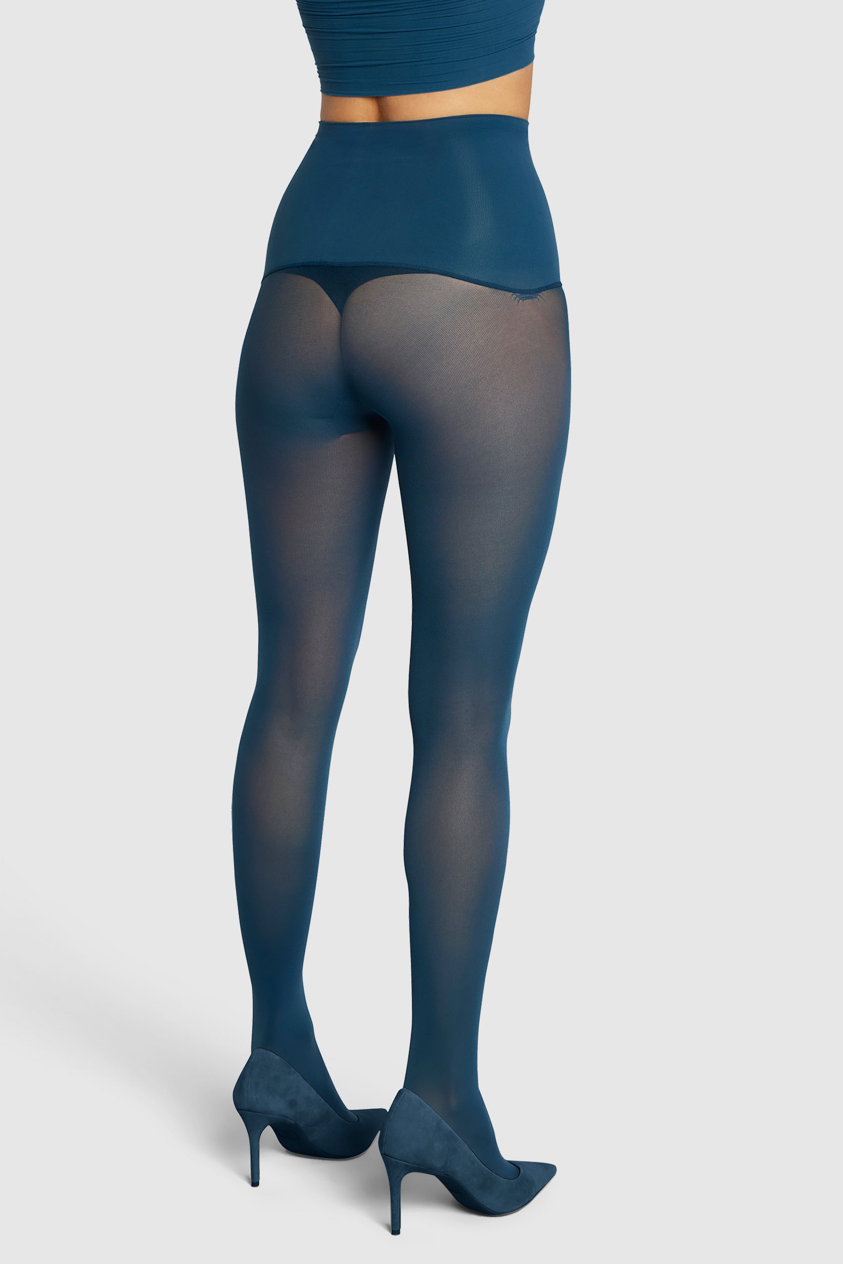 Dark teal 60 denier tights