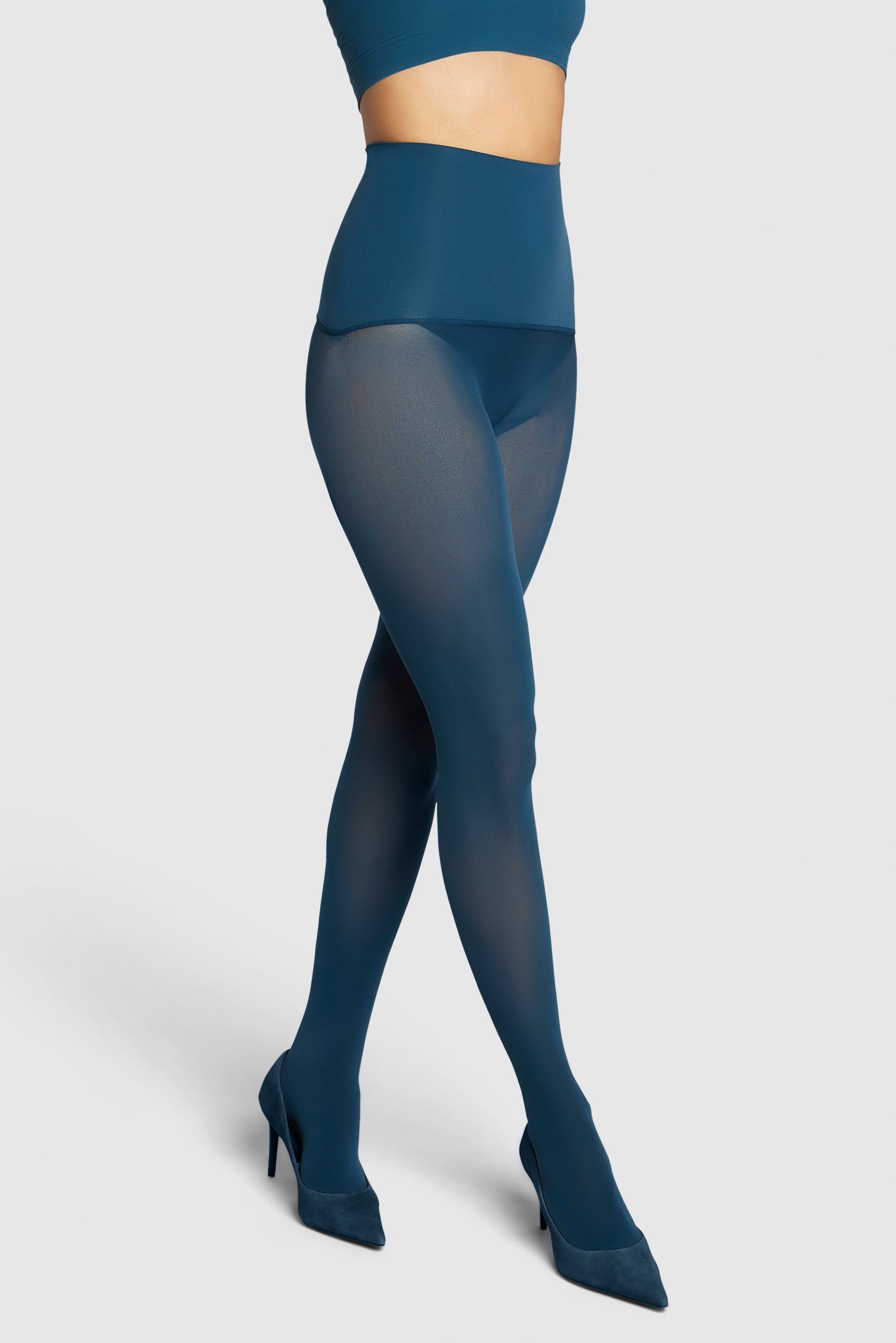 Dark teal 60 denier tights