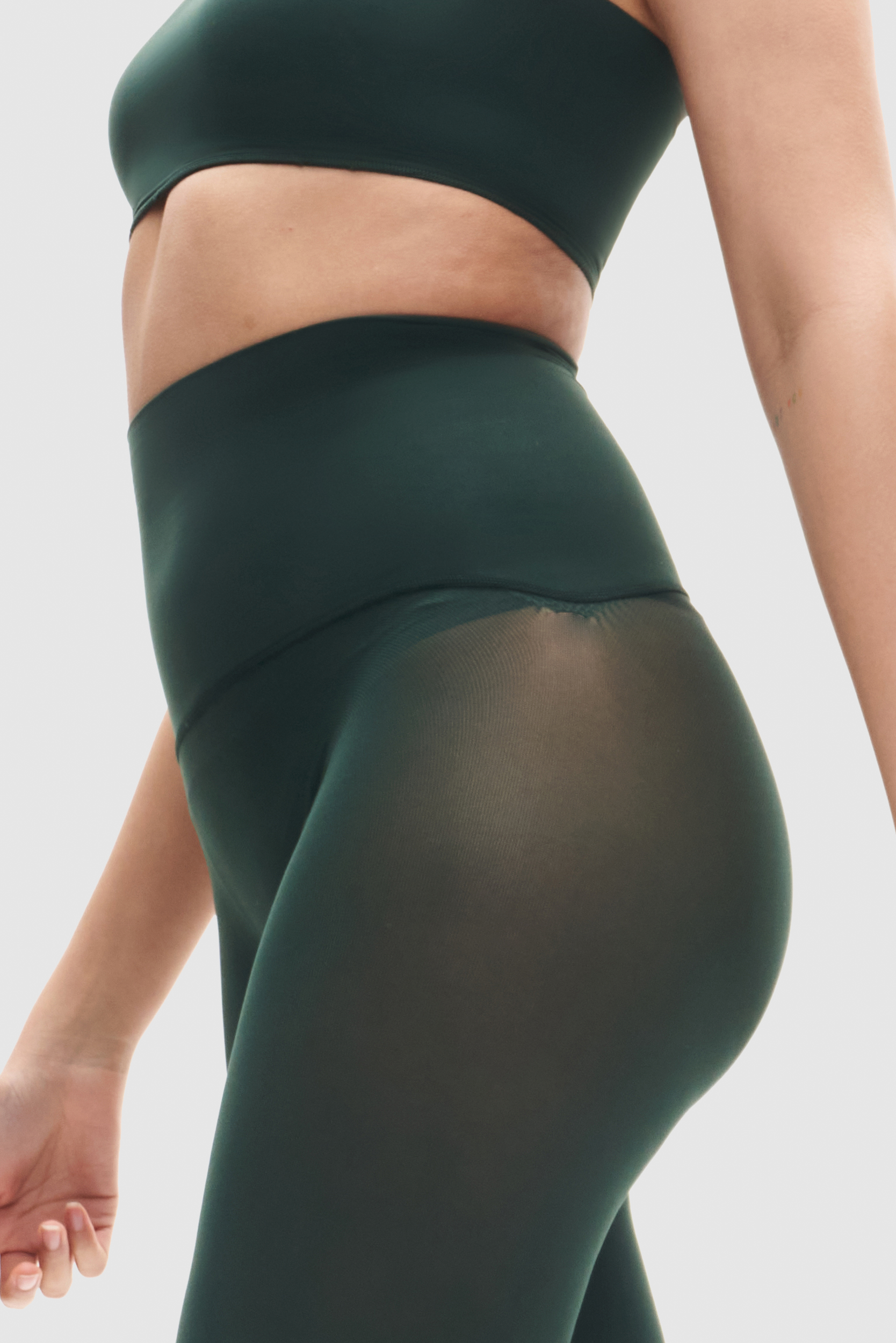 Forest Green 80 denier opaque tights