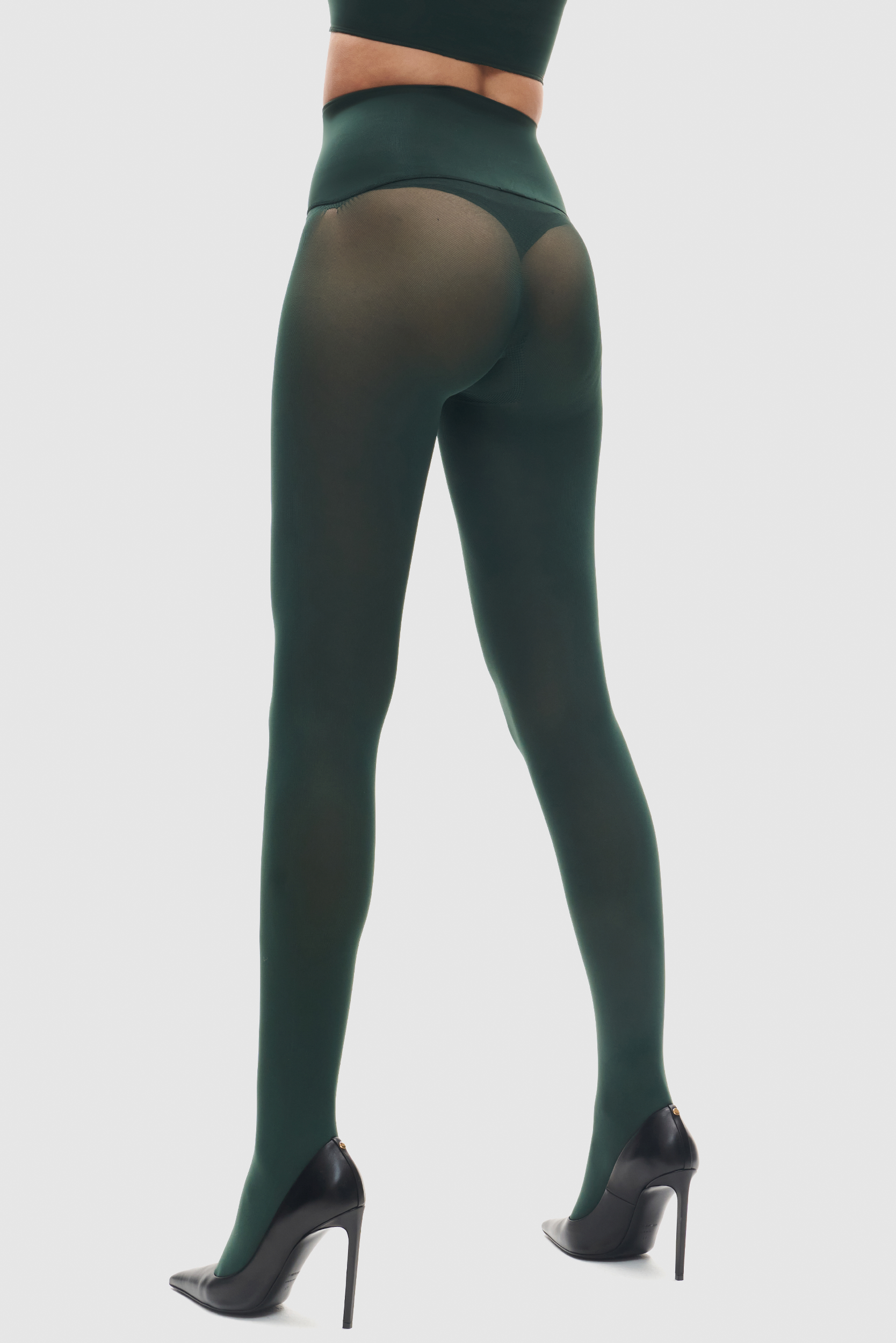 Forest Green 80 denier opaque tights