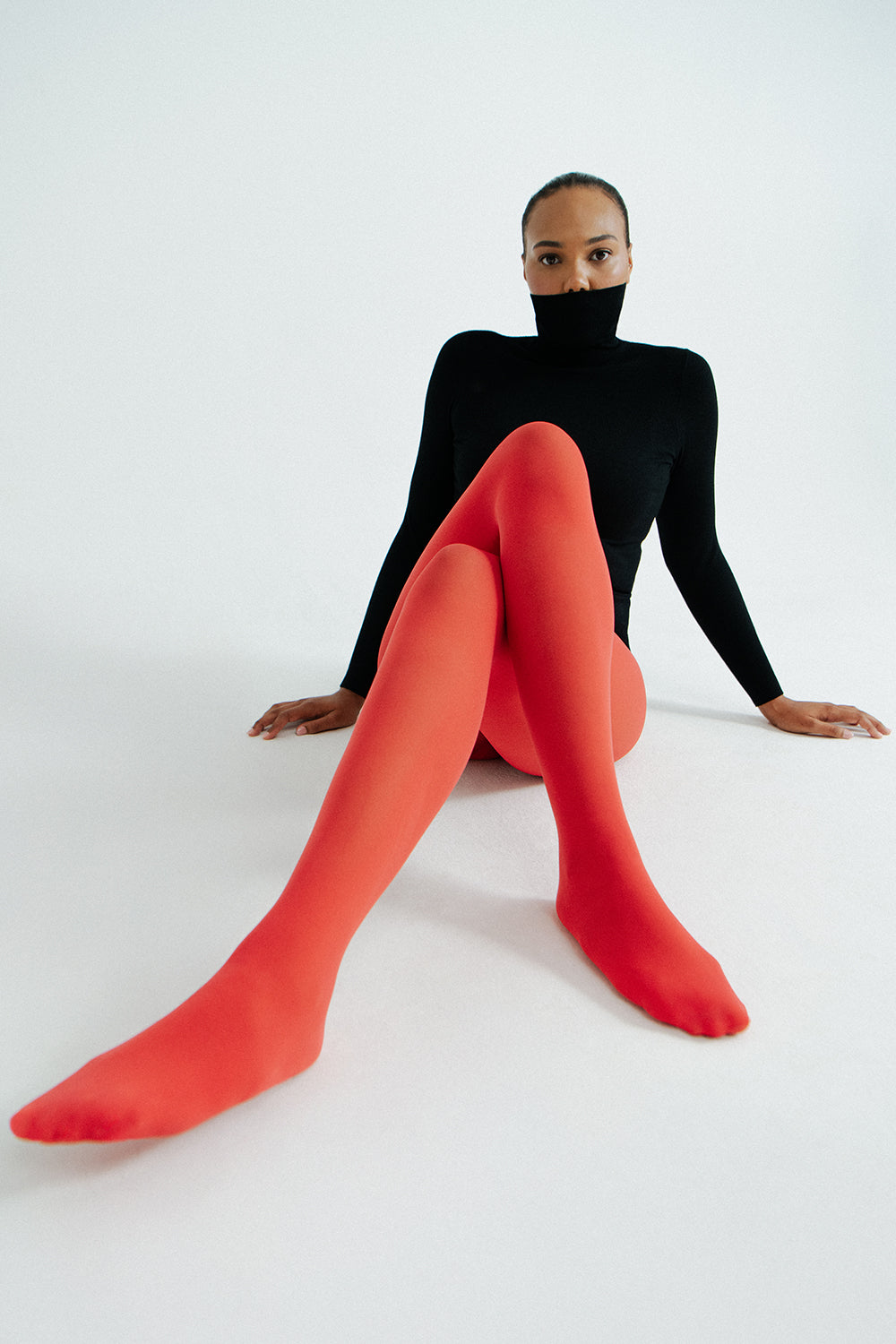 Poppy red tights