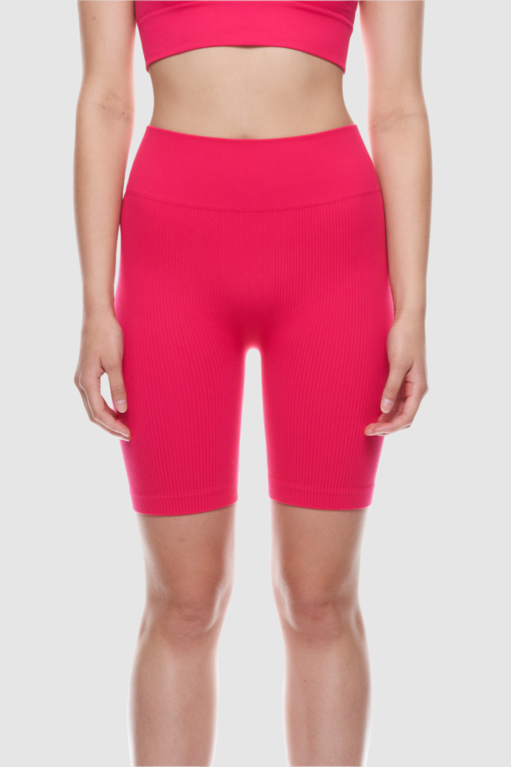 All Day Ribbed High Waist Short in various colors