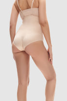 High-waist shaping pant with perforation in beige