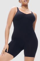 Black seamless shorty body with built-in support