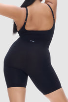 Black seamless shorty body with built-in support