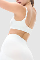 Cloud white seamless bralette with 3D knit cups.