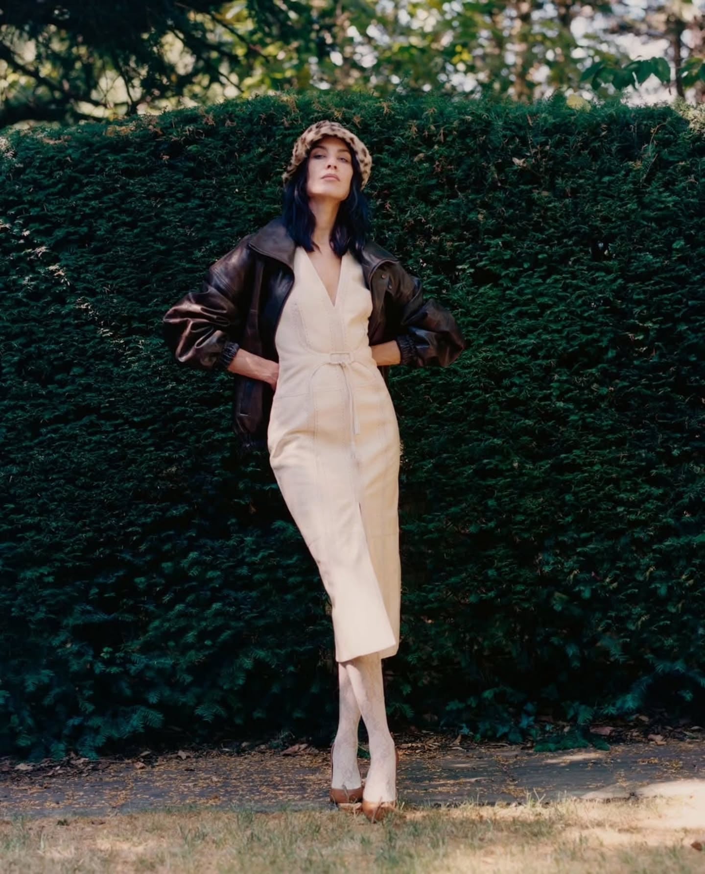 Alexa Chung in The Floral Lace Heist Studios