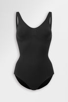 Black seamless body, strong compression and bust support.