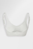 Cloud white seamless bralette with 3D knit cups.