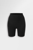 Black high-waist seamless shaping shorts