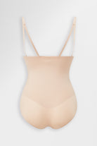 High-waist shaping pant with perforation in beige