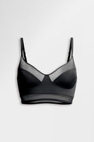 Sheer bralette offers natural lift and enhanced shape.
