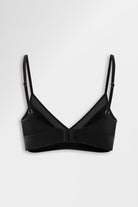 Sleek, soft triangle bralette with mesh details
