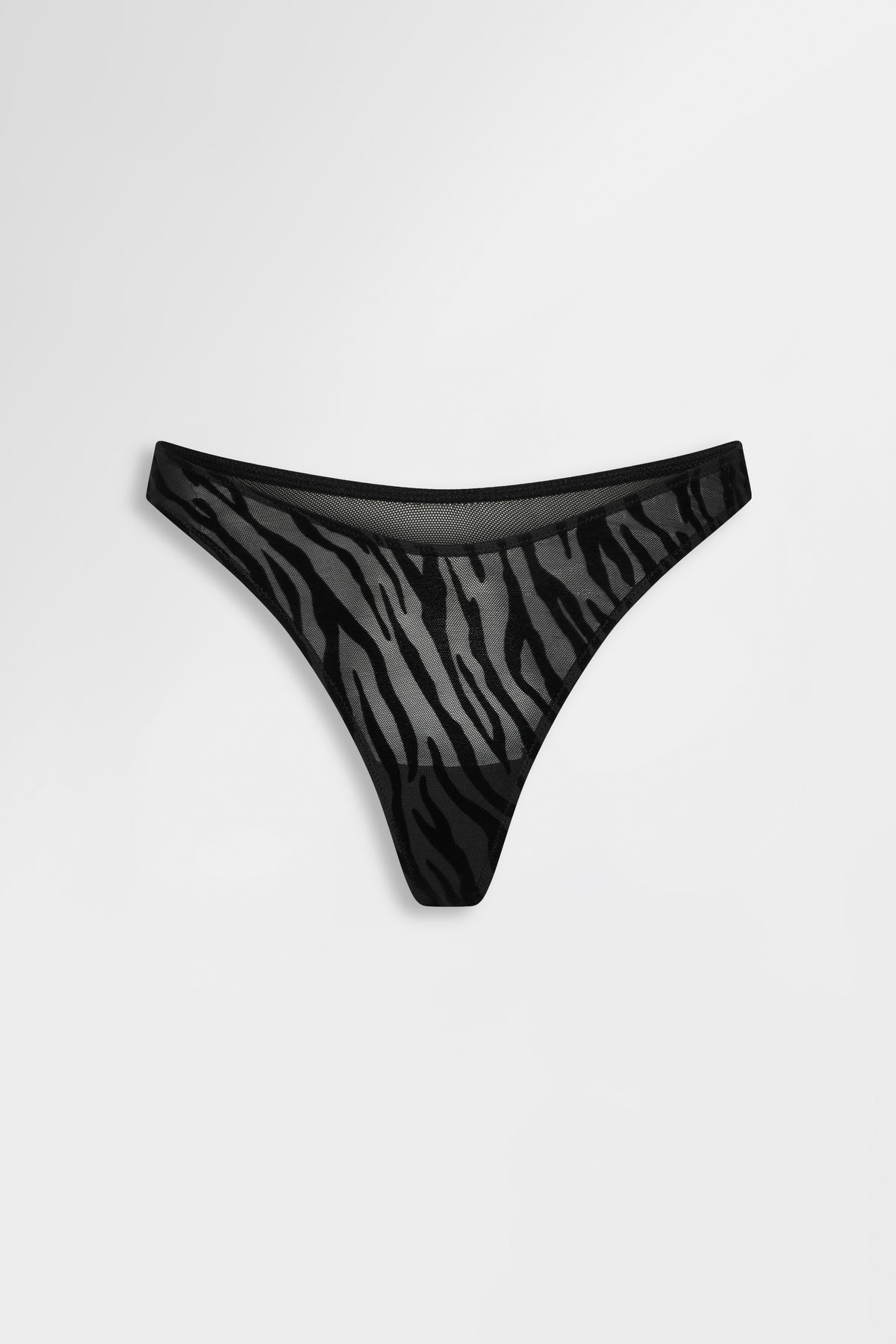 Nieve Zebra Mesh Thong