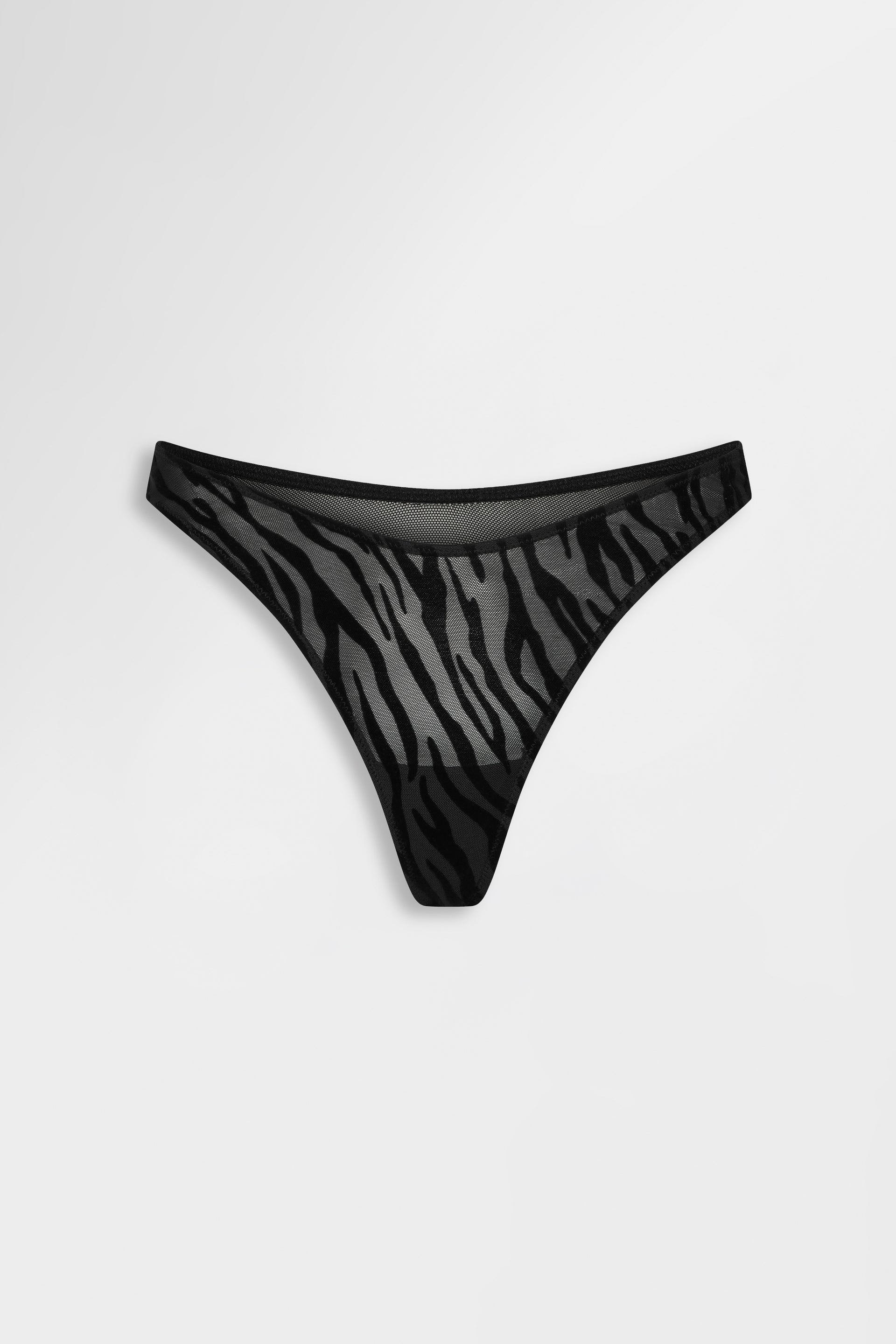 Nieve Zebra Mesh Thong