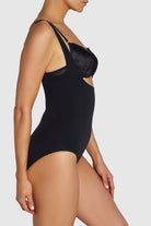 Black open front body shaping garment