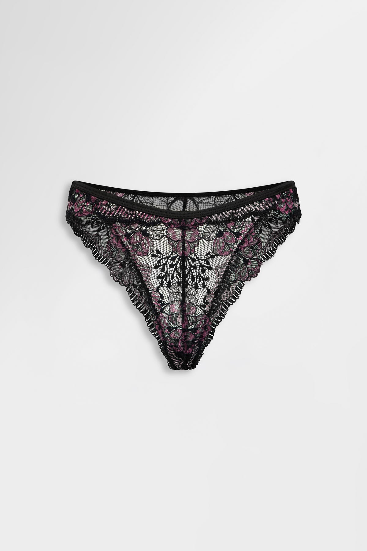 Remi Two Tone Lace Brazilian Brief & Purple