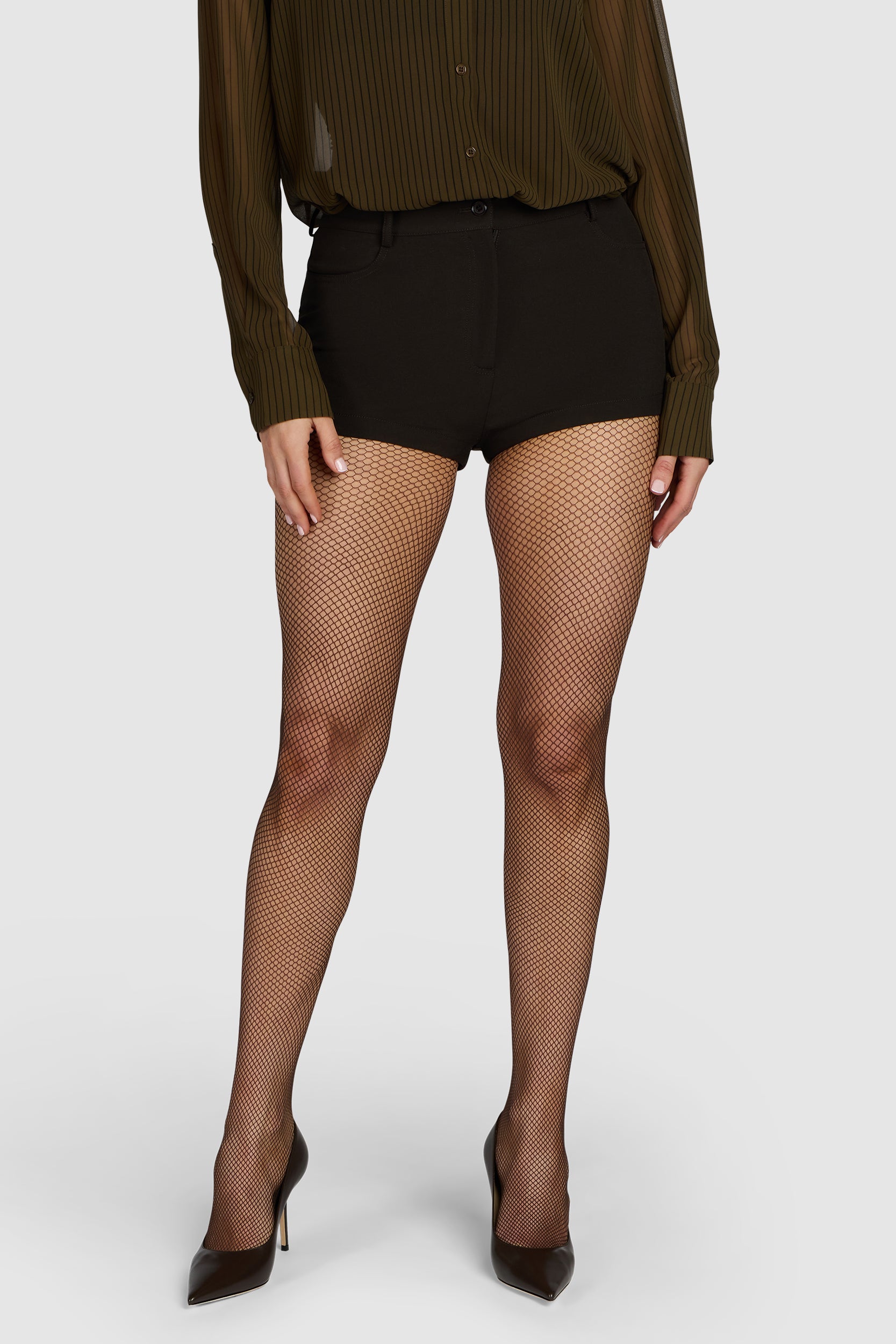 Classic Fishnet Chocolate Brown