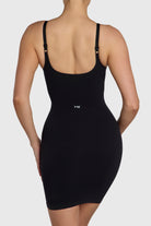Black seamless slip with built-in support.