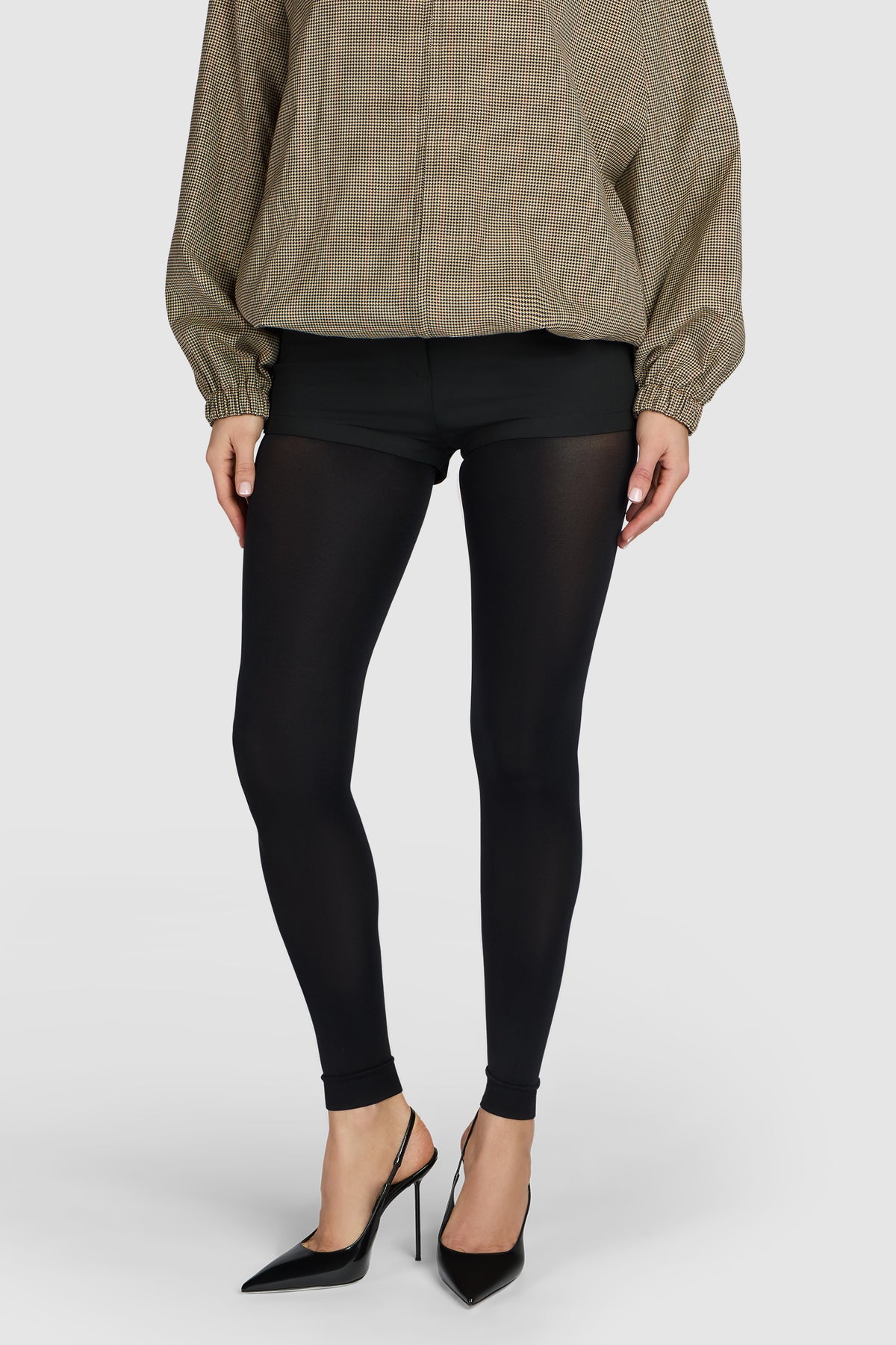 The Cut-Off Nano Footless Opaque Tights Black, Black / S