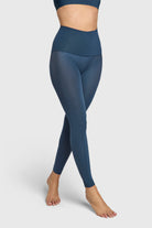 Opaque midnight navy blue tights.