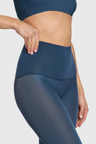Opaque midnight navy blue tights.