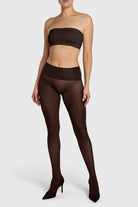 Opaque chocolate torte brown 80 denier tights