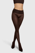 Opaque chocolate torte brown 80 denier tights