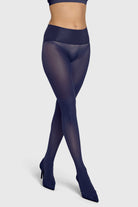Opaque midnight navy blue 80 denier tights